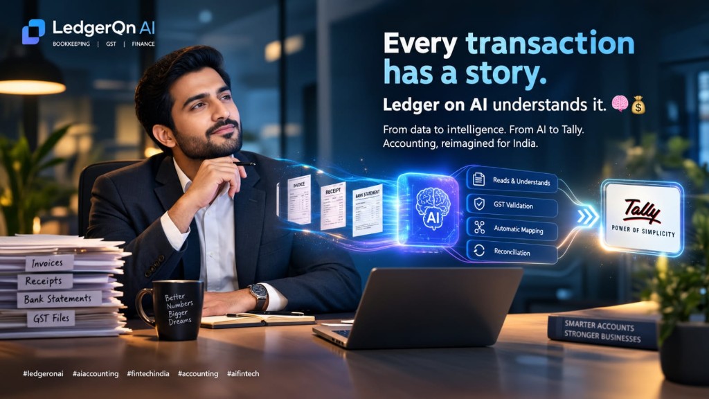 LedgerOn AI — from invoices, receipts and bank statements to AI-driven Tally sync