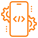 Smartphone icon for custom mobile app solutions