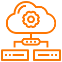 Cloud server icon for managed infrastructure services